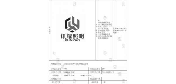 上海燈具商標(biāo)注冊(cè)案例